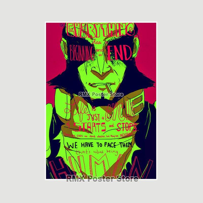 Ковбой Бибоп плакаты белая бумага аниме фигурки принты живопись фотографии гостиная бар украшения домашний декор манга наклейки на стену