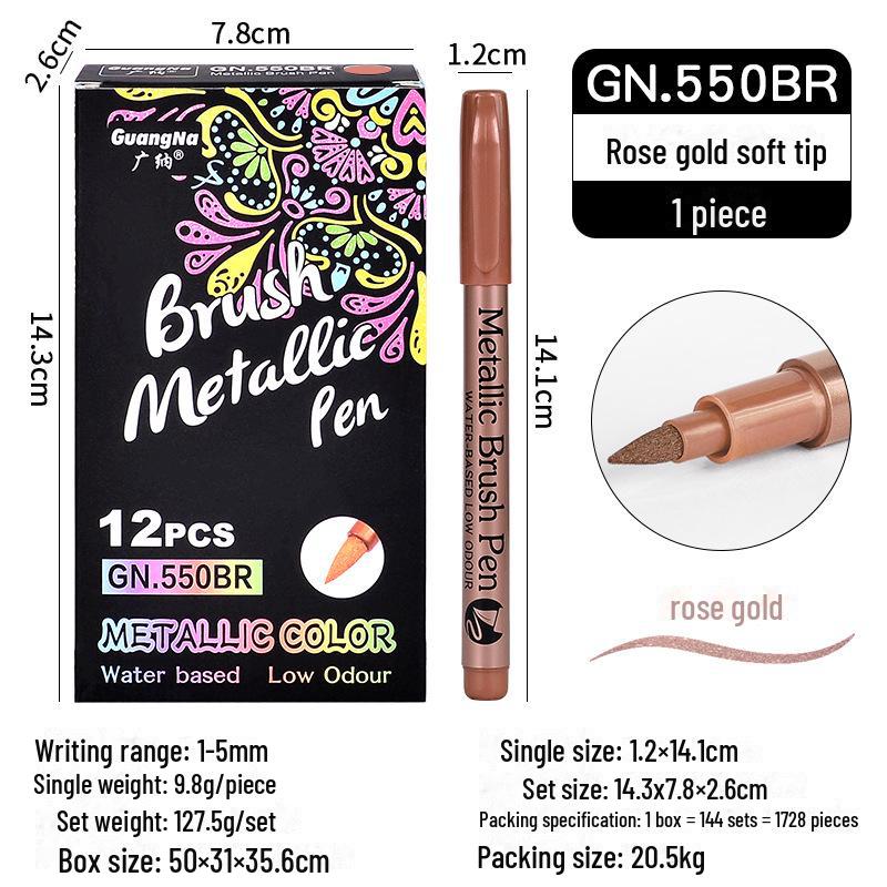 Guangna 550 Набор маркеров с золотой и серебряной краской для покрышек, произведений искусства и граффити