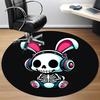 1pc Bunny Beats Office Round Area Rug, Under Office Chairs Bedroom Living Room Home Decor, Room Deco, Available in Various Sizes