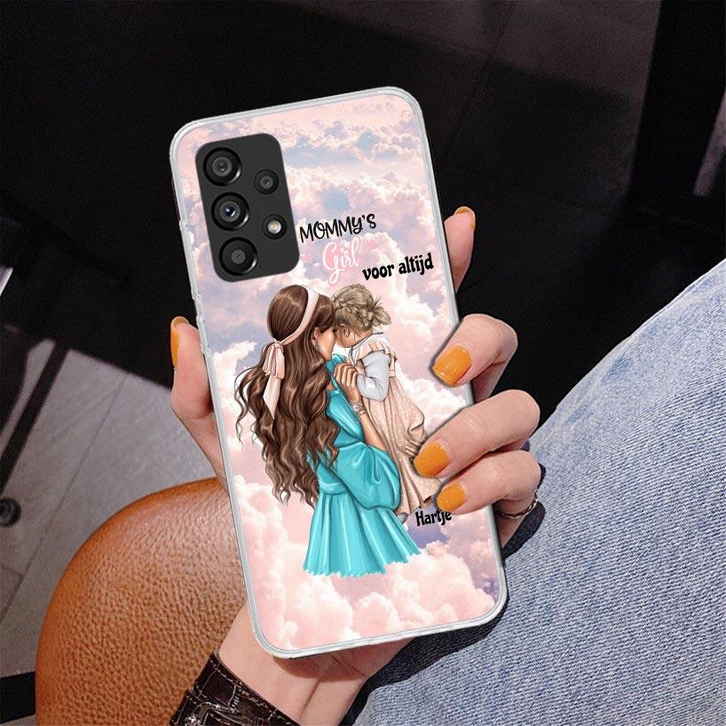 Girl Super Baby Mom Pink Phone Case For Samsung Galaxy A17 A16 A15 A14 A13 A57 A56 A55 A54 A53 A37 A36 A35 A34 A33 A26 A25 A24 A
