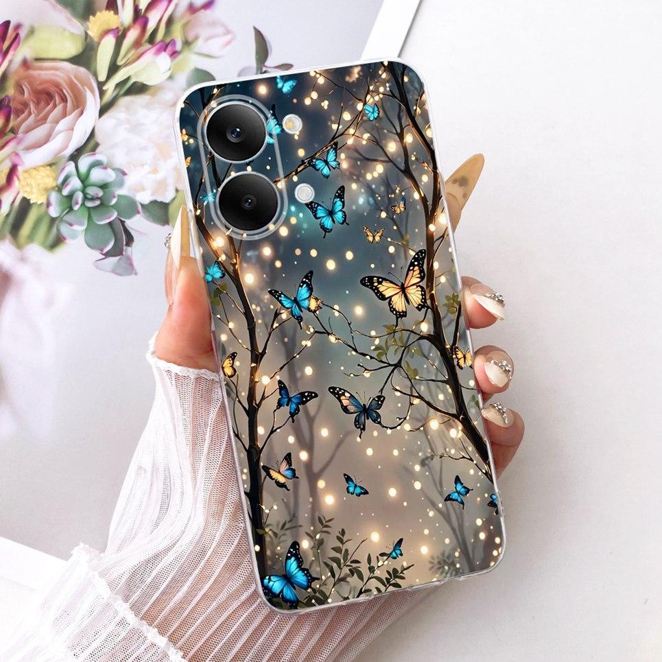 Flower Butterfly Luxury Girly Fashion Casing For Xiaomi Poco X8 Pro Max / Redmi Turbo 5 Max Phone Case Soft Clear Silicone Cover