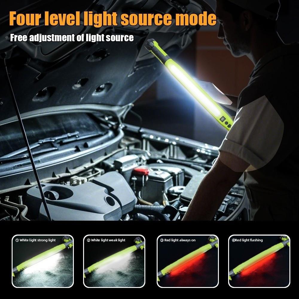 Rotating Base Emergency Repair Light Magnetic Flashlight Portable LED Work Light Fishing Camping
