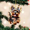 Car Rearview Mirror Charm Cute Puppy Themed Charm Acrylic Hanging Decoration for Car Mirror Bag Home Festive
