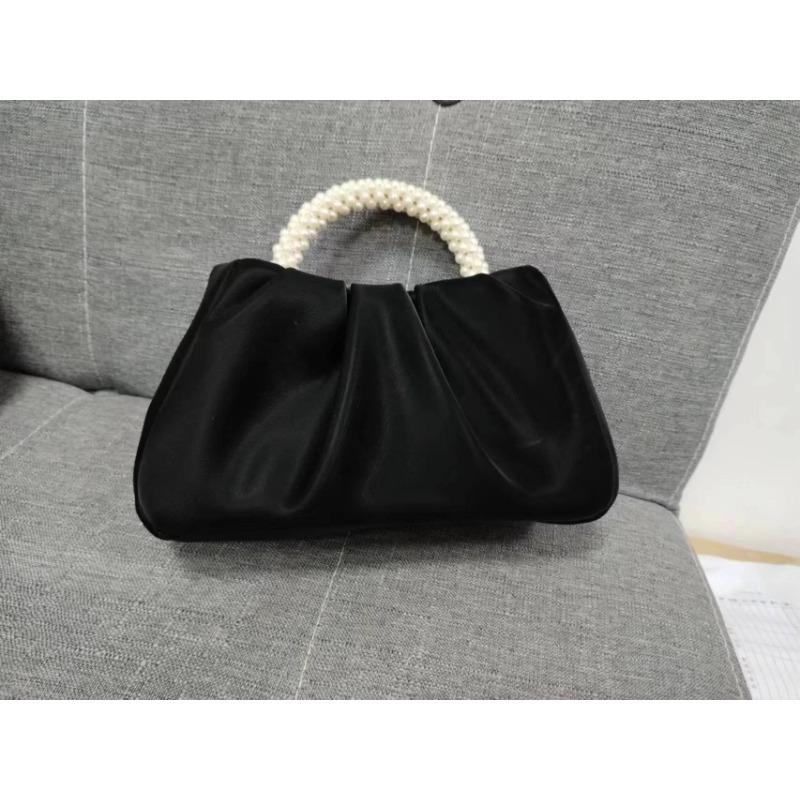 Сумка Pearl Wrist Cloud Bag Niche Design Temperament High-end Pearl White Pleated Small Bag Crossbody Bag Women