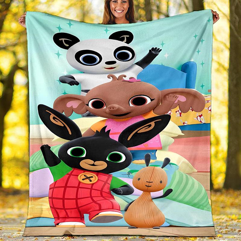 Bing printed throw blanket—lightweight,soft,warm;versatile blanket for all seasons—perfect as &air-conditioning throw,nap blanket