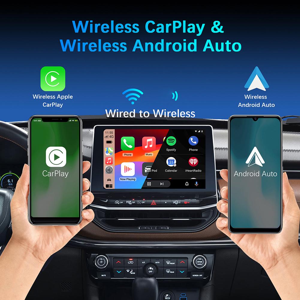 Беспроводной CarPlay Android Auto адаптер Smart USB Dongle 2.4G и 5G WiFi BT Plug & Play для проводного CarPlay Andriod Auto Cars