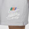 Nike Шорты женские спортивные повседневные с логотипом, на кулиске, средней посадки, серые FZ0771-077
