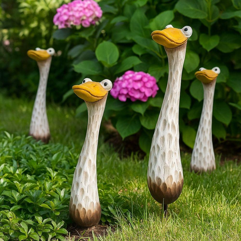 Funny Screaming Chicken Statues Resin Crafts Chicken Figurine Garden Courtyard Decoration