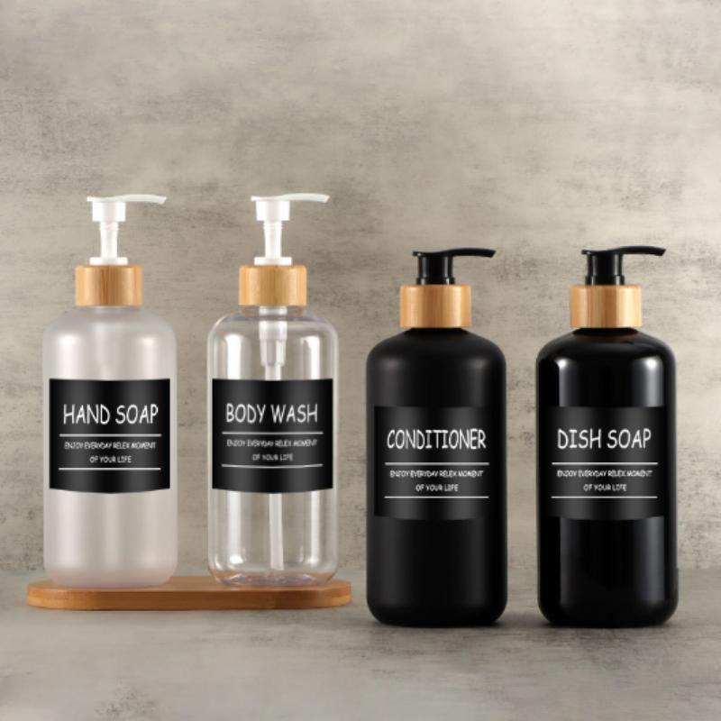 Наклейка на дозатор мыла Этикетка на бутылку шампуня для ванной комнаты Этикетки на кухонное мыло для посуды Лосьон Кондиционер Водонепроницаемые самоклеящиеся наклейки