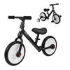Kids Balance Bike from 2-5 Years with Training Wheels, Pedals, Height-Adjustable Seat, for Toddlers First Birthday Gift, Black