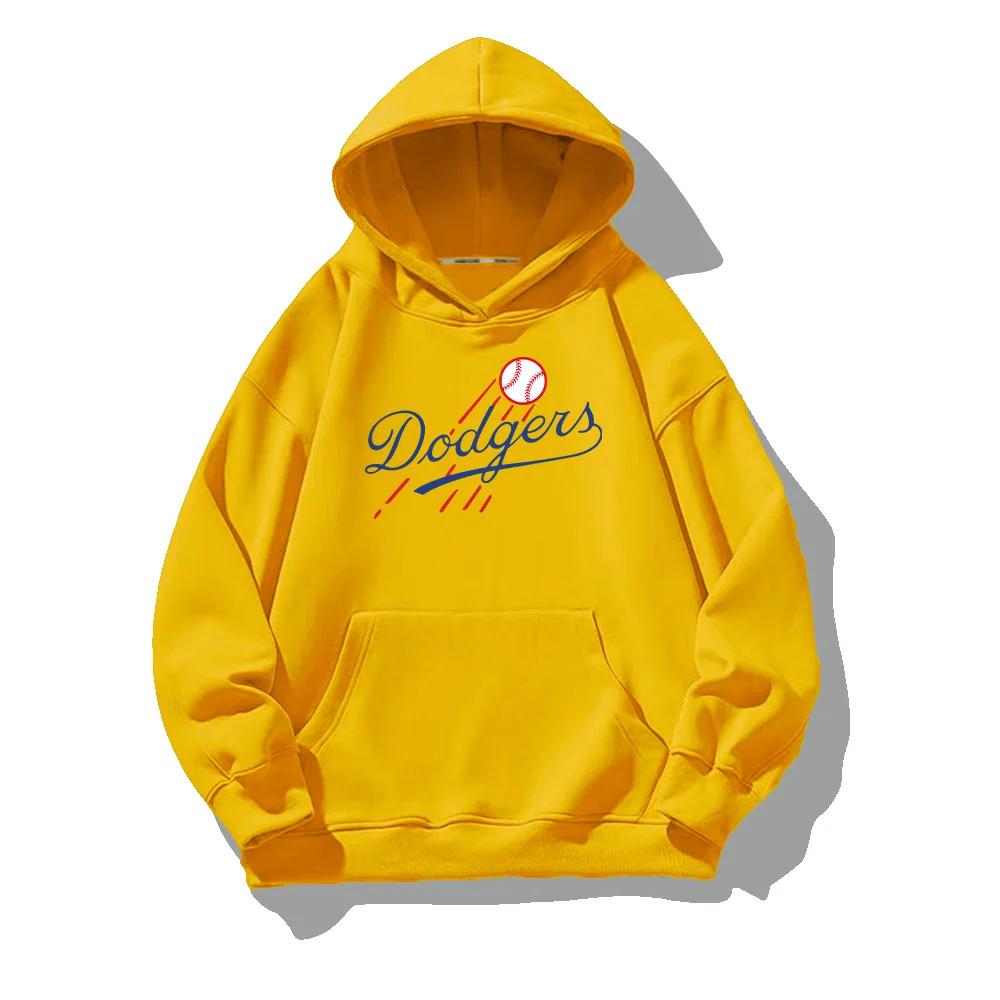 Лос-Анджелес Доджерс Пуловеры Унисекс Свободные Повседневные Толстовки С Длинным Рукавом Толстовки Спортивная Одежда Большие Размеры Модные Женские Мужские Толстовки