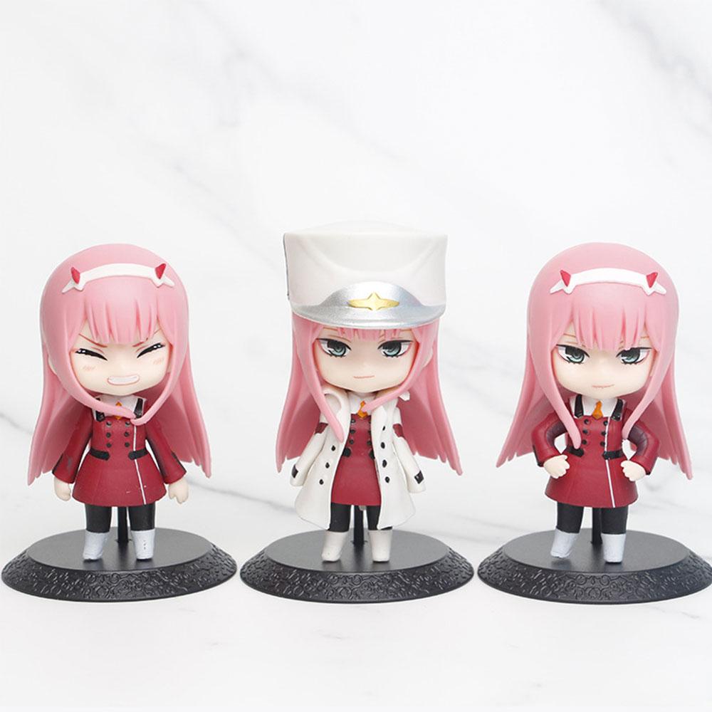 10 см DARLING in the FRANXX Фигурка Зеро Ту Три Q-версия Фигурки Стенд Анимационная Модель Игрушки Подарки Коллекция Декорация ПВХ
