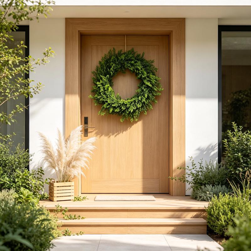 Artificial Green Pine Cypress Wreath for Christmas Window and Doorway Decoration