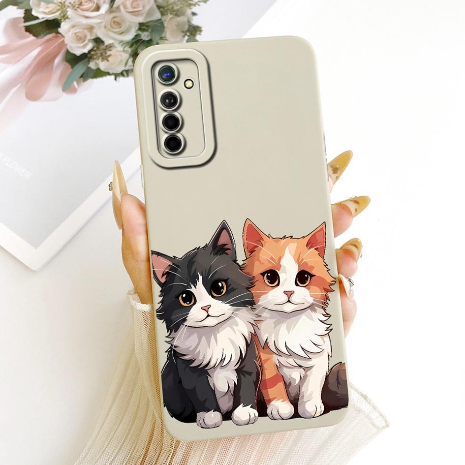 Чехол для Realme X2 Чехол для Realme XT Милый Кот Мультяшный Мягкий Силикон Защита Камеры Чехол для Телефона Для OPPO K5 RealmeXT RMX1921 Capa