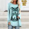 Long Sleeved Hoodie Spring and Autumn Animal Pattern Loose Women Bag Hip Crewneck Top XS-8XL