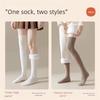 1 Pair Solid Color Women's Socks Thicken Over-Knee Socks Warm Thick Stockings  Autumn and Winter