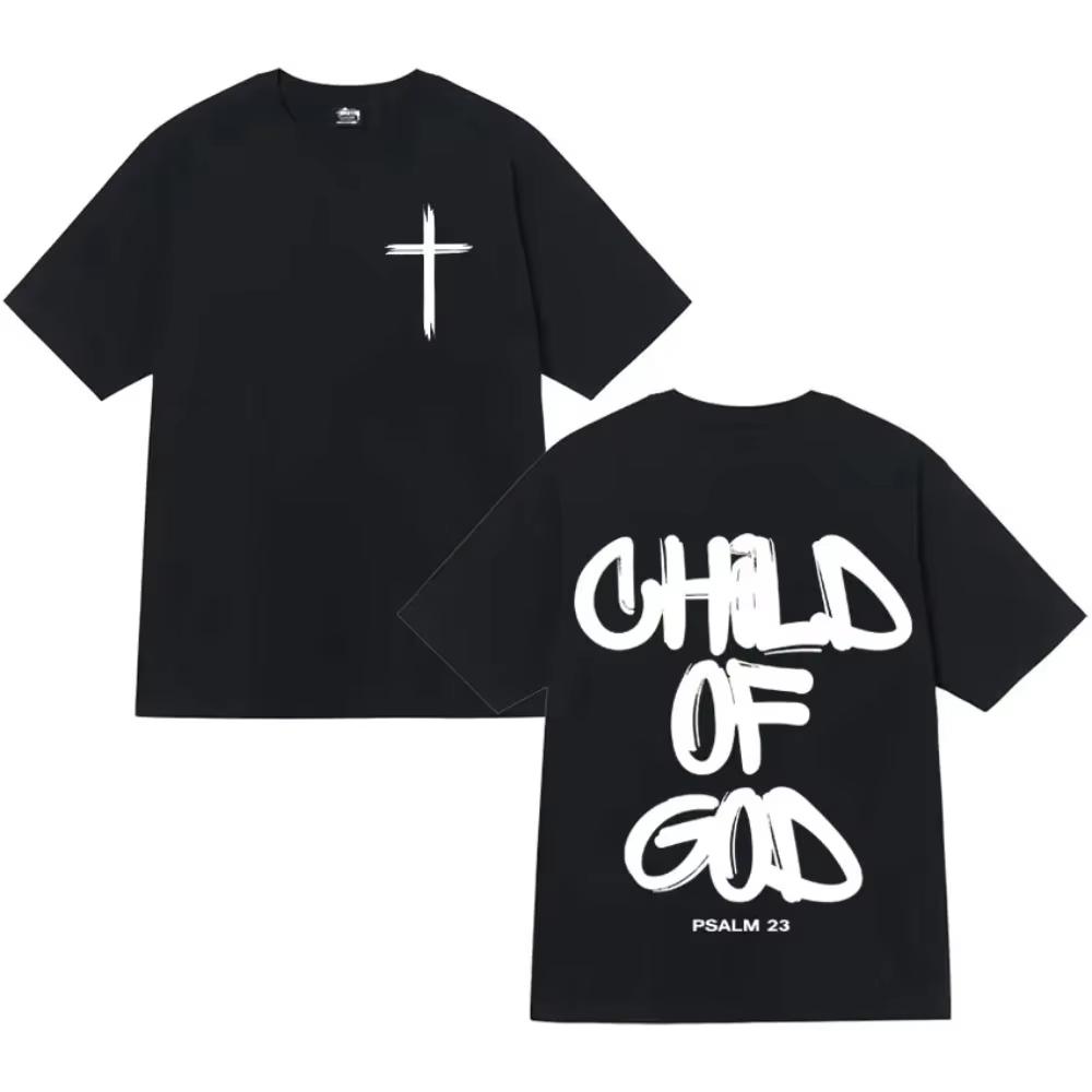 Summer New Edition Bible Christian Doctrine Jesus Pattern Unisexs Clothes Tshirt Cotton Casual Style Street Retro Trend Versatile