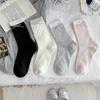 Female Summer Thin Style Breathable Bow Match Color Ballet Wind Drum Pile Socks
