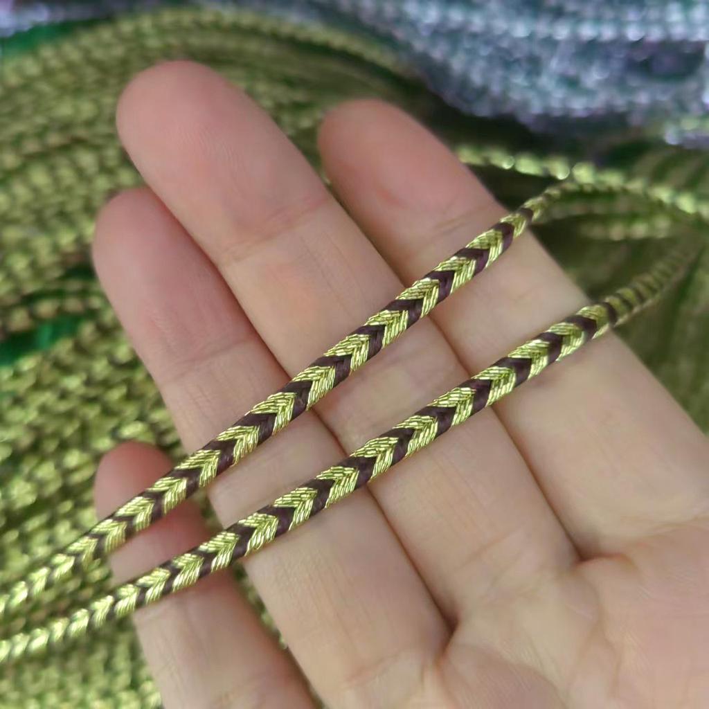 3 мм золотая и серебряная елочка по краю веревка для пояса змеиного живота для плетения одежды и сумок