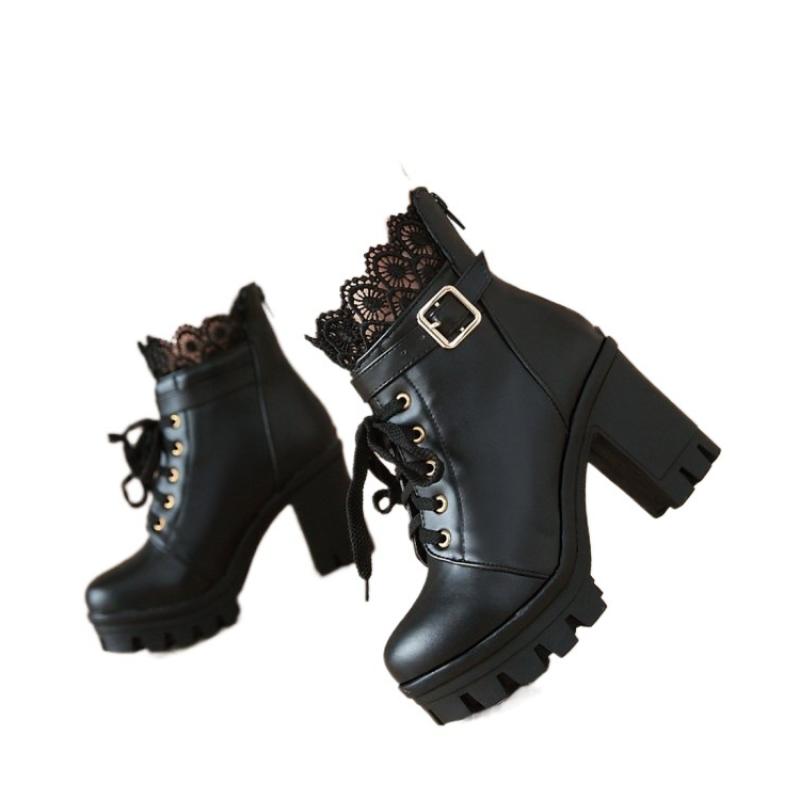 Autumn New Women Short Boots Fashion Outdoor Non Slip Shoes Casual Comfort Women Ankle Boots Casual Lace Up Shoe Botas