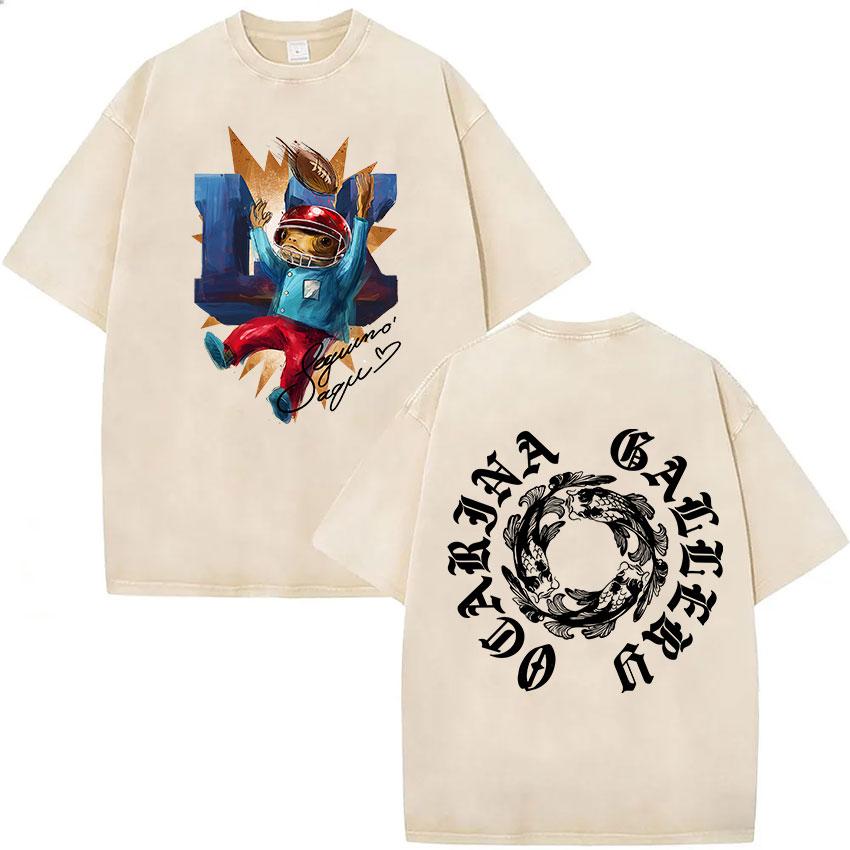 Bad Bunny New Album 2026 Vintage Washed T Shirt Men Women Summer Clothing Harajuku Oversized 100 Cotton Tshirt Tops Fans Gift