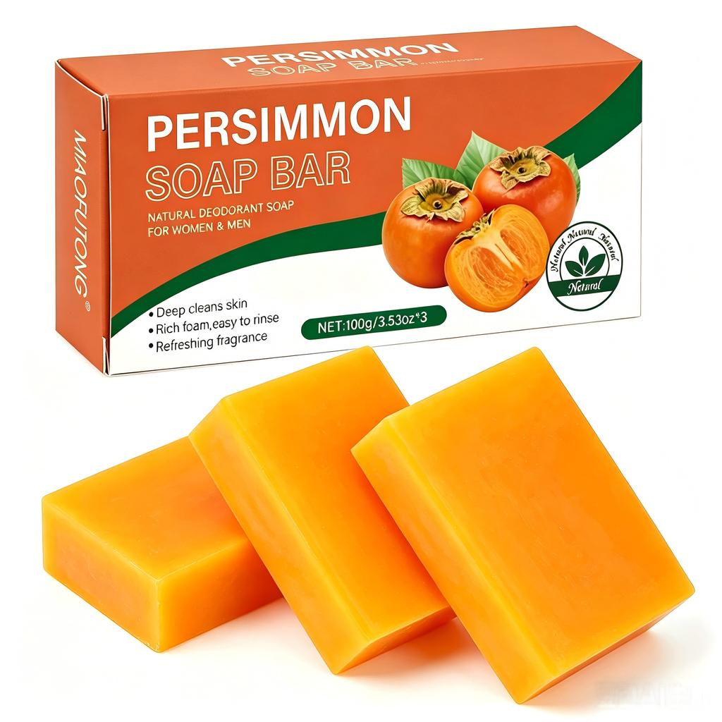 Persimmon Deodorizing Soap Bars, 3-Pack