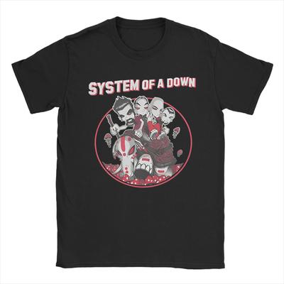 System of a Down Грибные Люди Футболки Мужские Чистый Хлопок Смешные Футболки Круглый Вырез Футболки С Коротким Рукавом Одежда Идея для Подарка