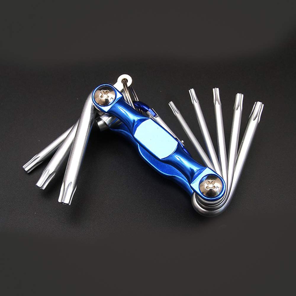 BESTU Набор шестигранных гаечных ключей в форме звезды Набор отверток складного типа T9 T10 T15 T20 T27 T30 T40 Набор из 8 штук Совместимость с винтами Ножевого типа Прецизионный шестигранный кулачковый ключ