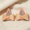 Girl Hairpin Spring Clip Bottom 3D Cat Dog Ear Shape Hair Clip Kids Boys Girls Bow Embellishment Animal Role Play Hair Accessory