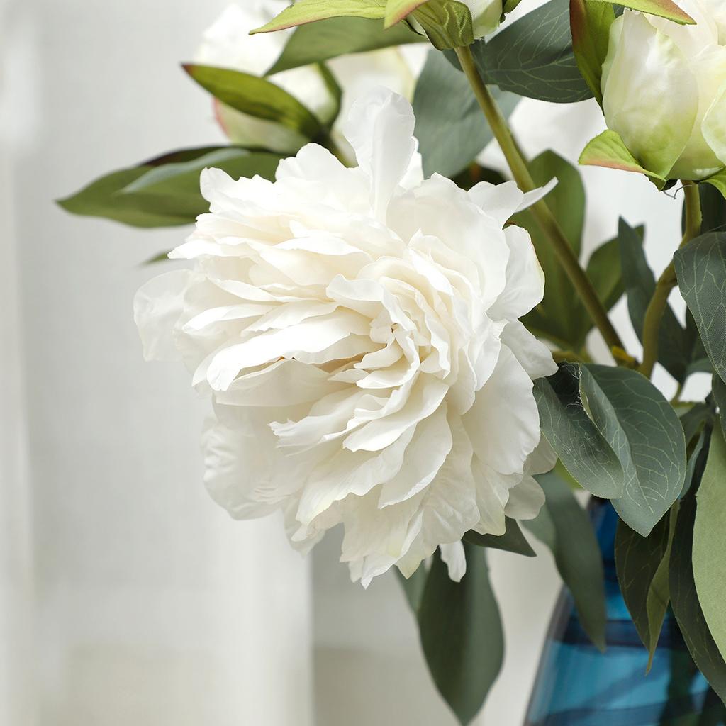 Simulated 3-head peony flower, living room hotel decorative ornament, outdoor photography prop fake flower