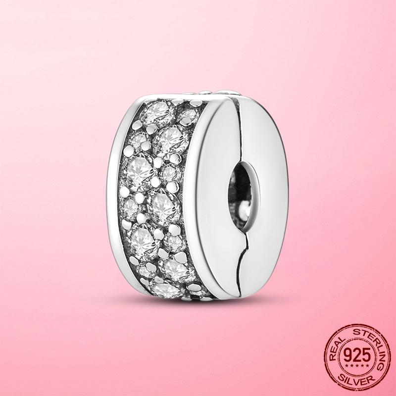 Застежка-зажим, цепочка-зажим из серебра 925 пробы, подвески-звездочки, бусины-стопоры, оригинальный браслет dora, оригинальные украшения своими руками