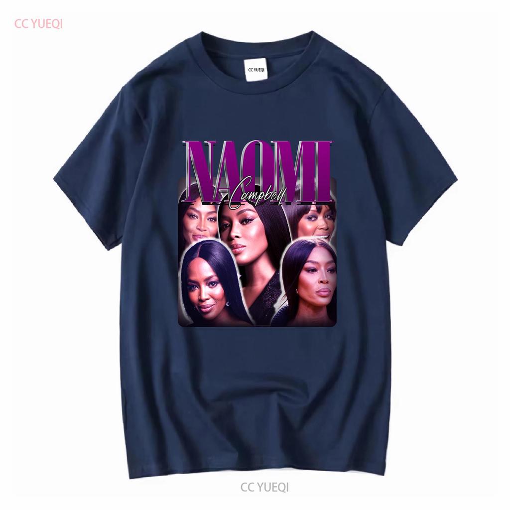 NAOMI CAMPBELL ФУТБОЛКИ Винтажная Футболка 90-х Ретро Мерч Фанаты Дани Дани Дани длинный или короткий рукав винтаж Стирка Удобная мода