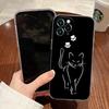 Милый кот Привет Чехол Для Apple iPhone 17 16 15 14 13 12 11 Pro Max 16 Plus 16E 17Air 17Pro Чехол для телефона Силиконовый Funda Черные коты