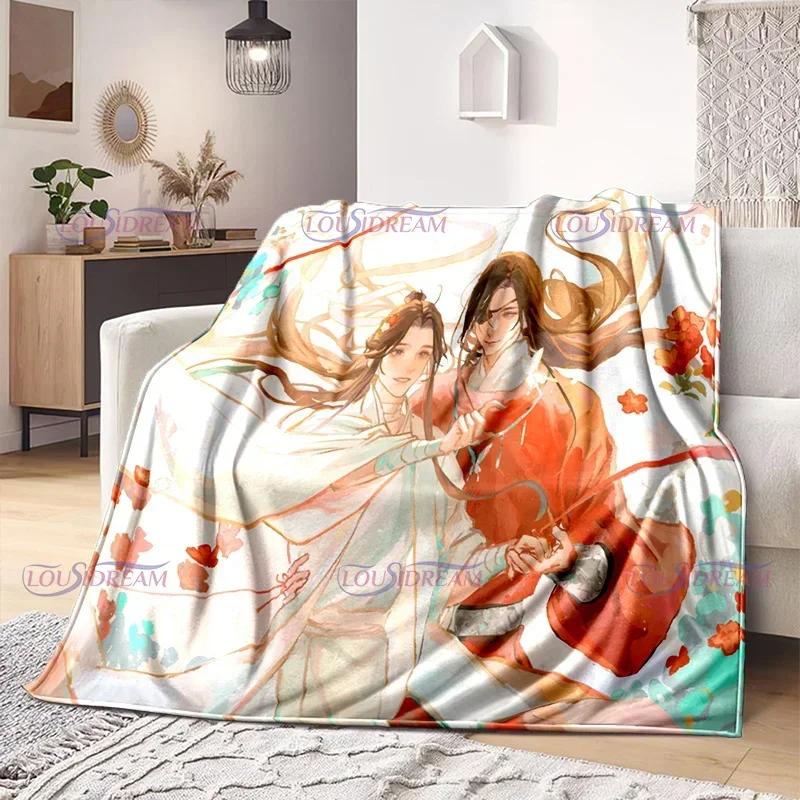 Фланелевое одеяло с героями комиксов Mo Dao Zu Shi Wei Wuxian, диван для девочек, теплое домашнее одеяло Lan Wangji, подарок на заказ, женское постельное белье