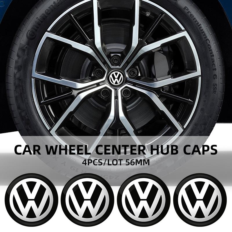 2026 Горячие Для VOLKSWAGEN VW 4 шт. 56 мм Алюминиевый значок Колпачки ступицы колеса автомобиля Наклейка Для VW GTI Polo Golf Passat Tiguan Arteon