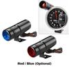 Tachometer Adjustable Tacho Rpm 1k11k Gauge Aluminum Shift Light Bluered Led Light Black Surface