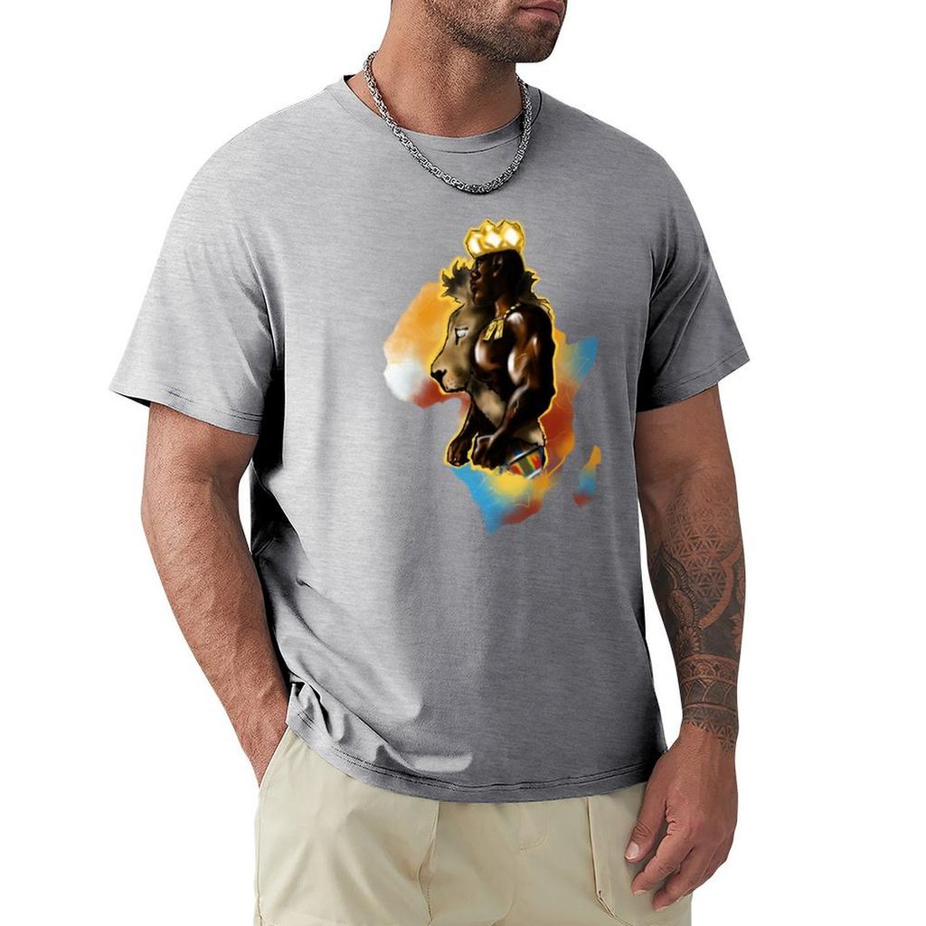 The African King T-Shirt Anime Summer Top Mens Graphic T-Shirts Big And Tall