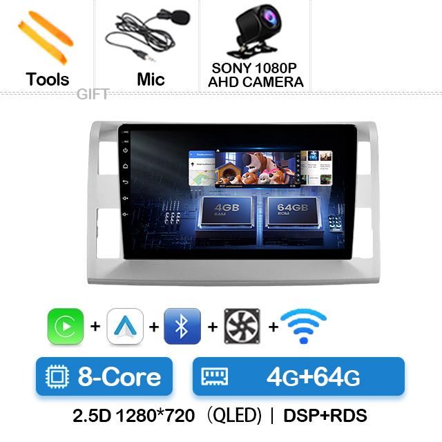 Android 16 Multimedia For Toyota Previa 3 XR50 Estima 2006 - 2019 Video Player Multimedia Stereo GPS RDS 4G LTE Autoradio BT DSP