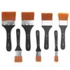 7pcs Lightweight Wooden Handle Flat Paint Brushes Set for Oil Painting Acrylic Painting