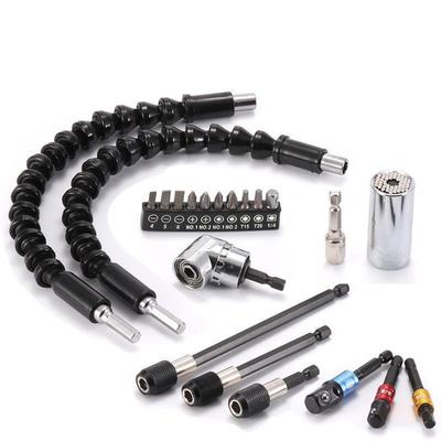 Универсальный набор отверток с мягким стержнем и быстрой сменой, с волшебной головкой, шатуном и угловым инструментом.