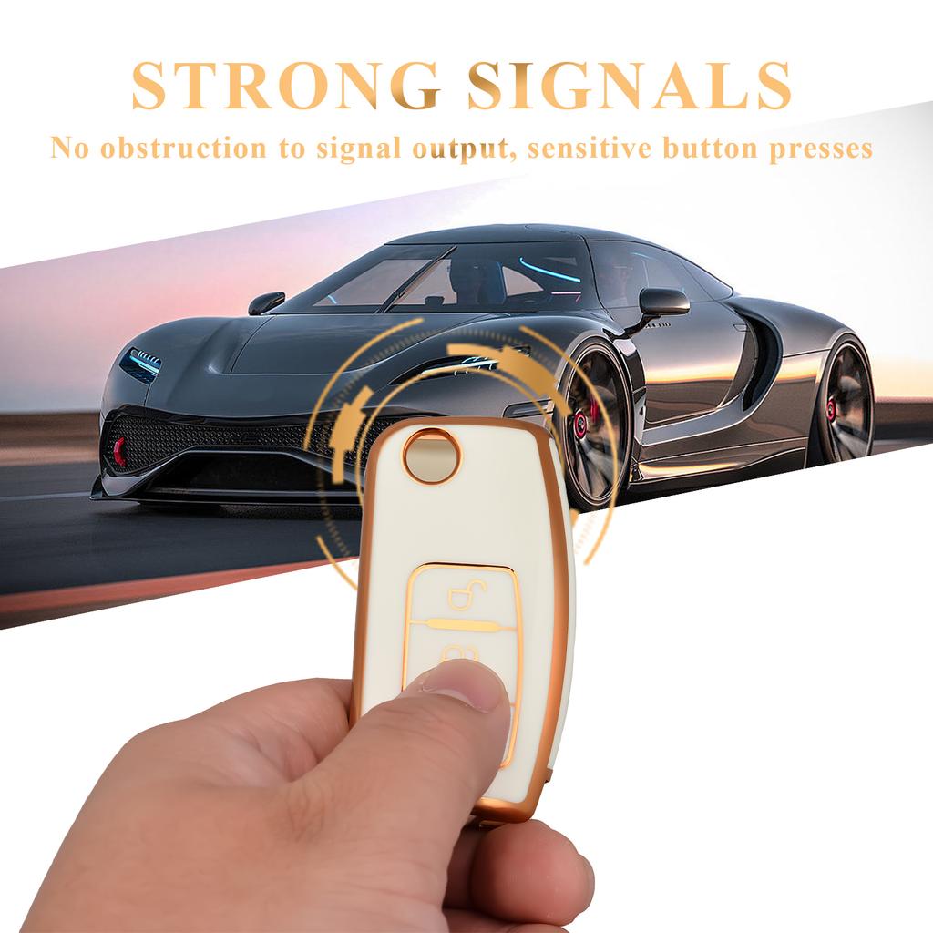 XFVD7 Tpu Car Key Case Cover For For Ford Focus 2 MK2 Fiesta Mondeo Galaxy Falcon Territory Ecosport Kuga Escape Key Fob Case Keychain