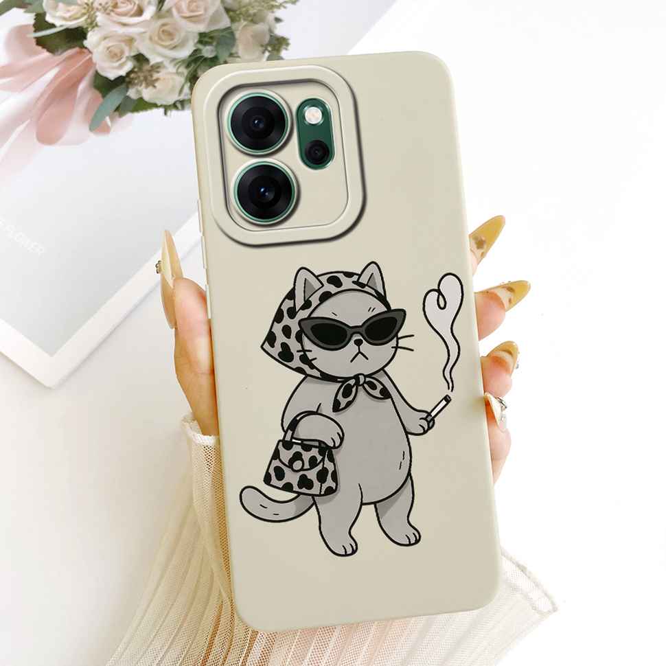 Чехол For OPPO Reno 14F 5G Чехол Кот Дракон Защита Камеры Задняя Крышка Для OPPO Reno14F Reno14 F CPH2743 5G Coque