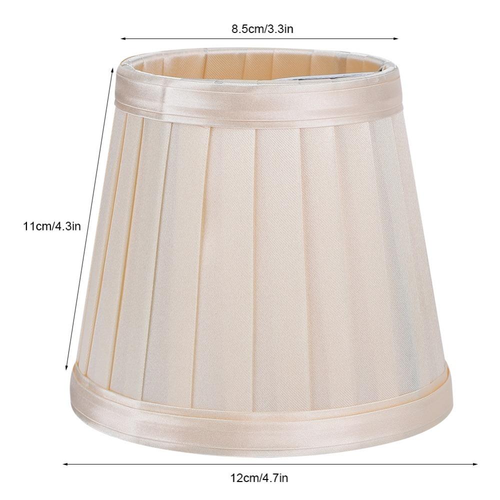 6PCS Fabric Small Replacement Lamp Covers Clip On Pleated Lamp Shade Drum Lamp Shade  Ceiling Light