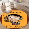 Personalized M-Mr Bean Round Chair Office Rug - Perfect for Mat, Office Chair & More - Ideal Gift for Birthdays and Holidays