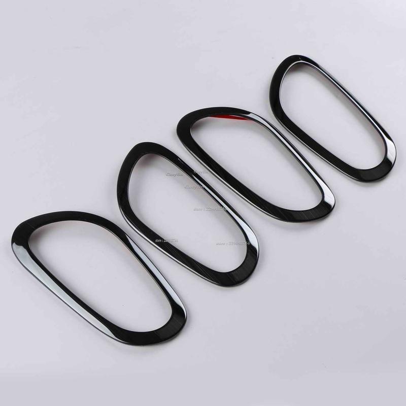 For Nissan Navara NP300 2017 2018 Carbon Fiber Interior Inner Door Handle Catch Cover Trim erting Panel Car Accessories