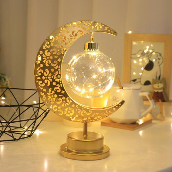 Decorative Table Lamp Soft Warm Glow Battery Operated Energy Saving Festival Moon Lamp LED Night Light