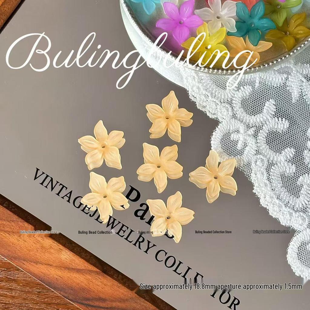 18mm Frosted Bauhinia Flower Beads for DIY Jewelry Bracelet/Necklace