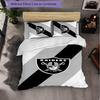 Las Vegas Raiders Pattern Microfiber 3Pcs Bedding Set Decor Duvet Cover Set For Bedroom Home Use