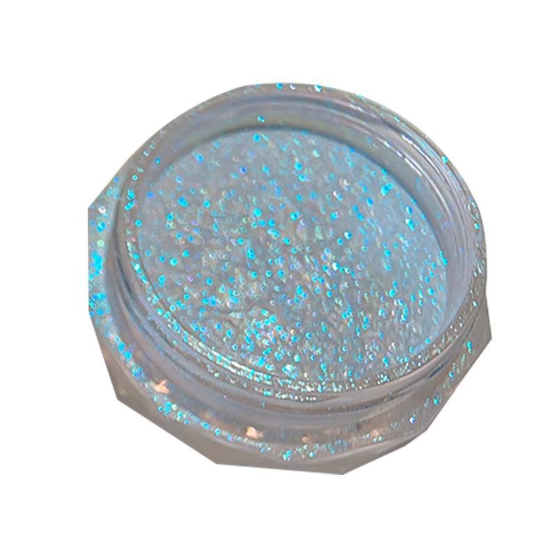Фееричная мерцающая пудра для ногтей - Ледяной прозрачный нюдовый хайлайтер для ногтей салонного качества