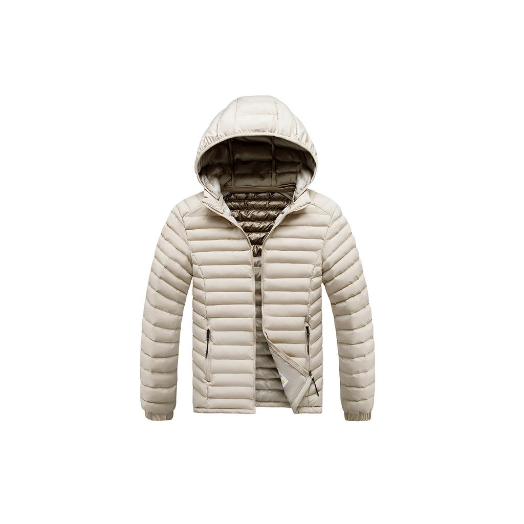Служебная хлопковая куртка Мужские модели Зимняя Однотонная Съемный капюшон Приталенная Утепленная Куртка Удобная и Универсальная куртка